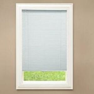 White Hampton Bay Custom Cut Cordless 1" Room Darkening Vinyl Blinds 29"x72" NIB